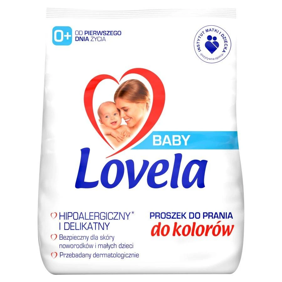 Lovela Baby hipoalerginiai skalbimo milteliai kūdikių ir vaikiškų drabužių spalvotiems, 1,3kg