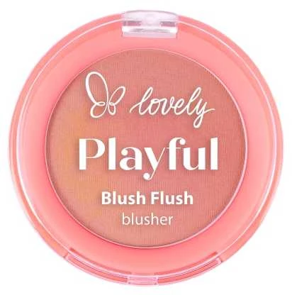 Lovely „Playful Blush Flush“ kreminės-pudrinės spalvos skaistalai, 02 „Poppy“ (7 g)