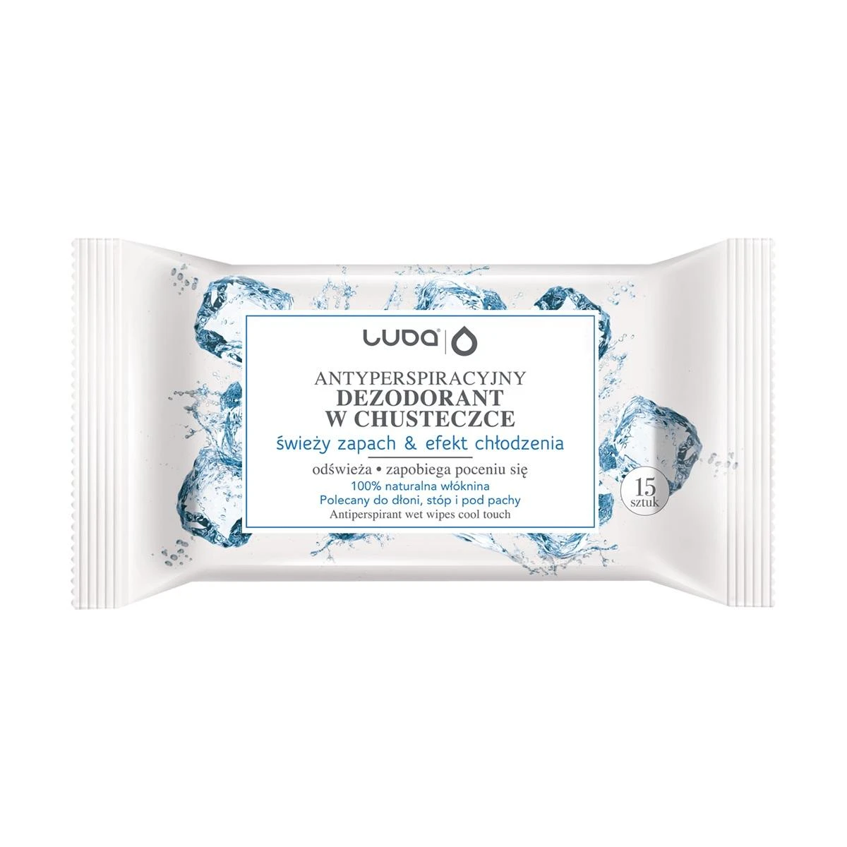 Luba Antiperspirant Wipes Fresh Fragrance &amp; Cooling Effect 15vnt