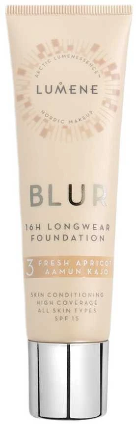 Lumene Blur 16h Longwear Foundation 3 Fresh Apricot, 30 ml