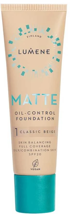 Lumene LUMENE_Matte Oil-Control Mattifying Face Foundation SPF20 1 Classic rusvai gelinis makiažo pagrindas 30ml