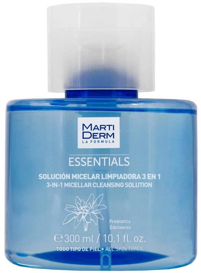 "Martiderm Essentials 3 in 1 micelinis valomasis tirpalas "Prebiotics Edelweiss" 300ml