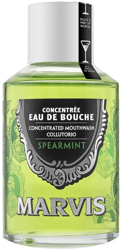 Marvis Spearmint Mouthwash Šaltmėčių skonio burnos skalavimo skystis, 120 ml