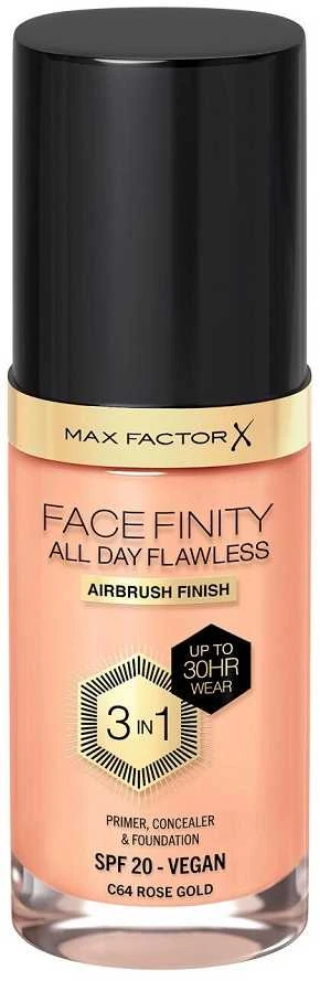 "Max Factor Facefinity 3in1 Primer, maskuoklis ir makiažo pagrindas 64-Rose Gold" 30ml