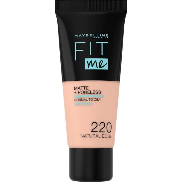 Makiažo pagrindas Maybelline Fit Me Matte+Poreless (220 Natural Beige) 30ml