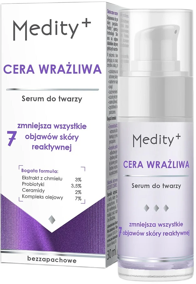 Medity+ Jautrios odos veido serumas 30 ml