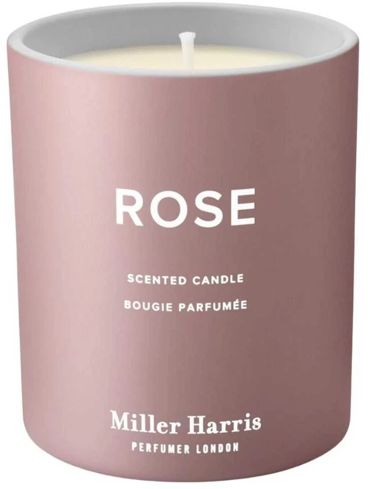 Miller Harris Rose kvapioji žvakė rožiniame inde