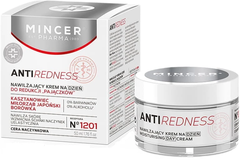 Mincer Pharma AntiRedness nawilżający dieninis kremas No.1201 50ml