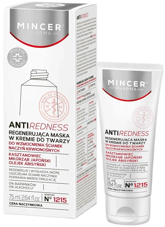 Mincer Pharma Mincer Anti Redness Regeneruojanti veido kreminė kaukė Nr.1215 75ml