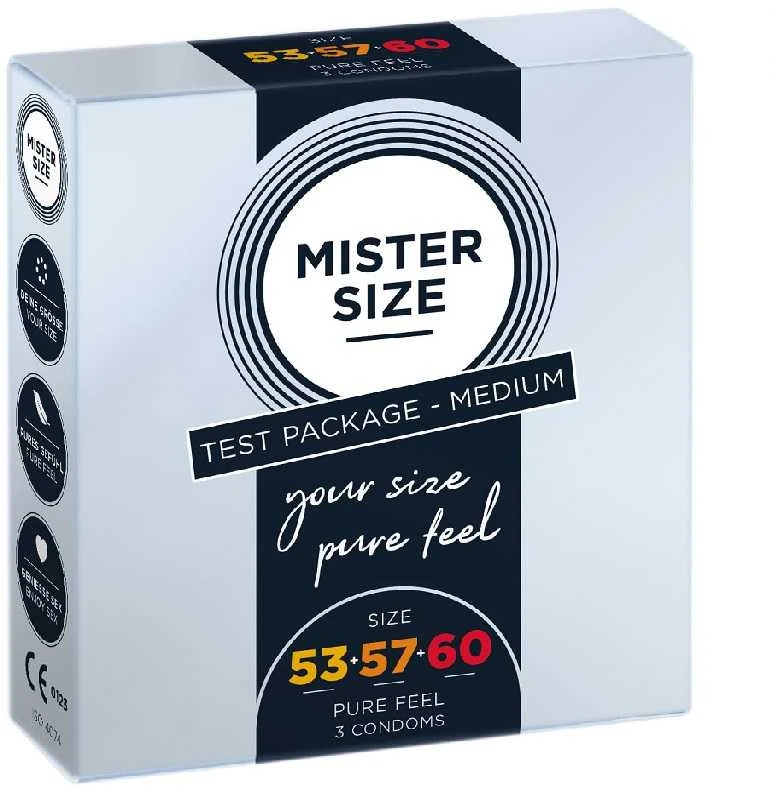 Mister Size Prezervatyvai Prezervatyvai tinka 53mm 57mm 60mm 3vnt..
