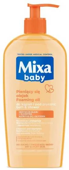 Mixa Baby Foaming Oil Bath & Shower valomasis losjonas vaikams, 400 ml