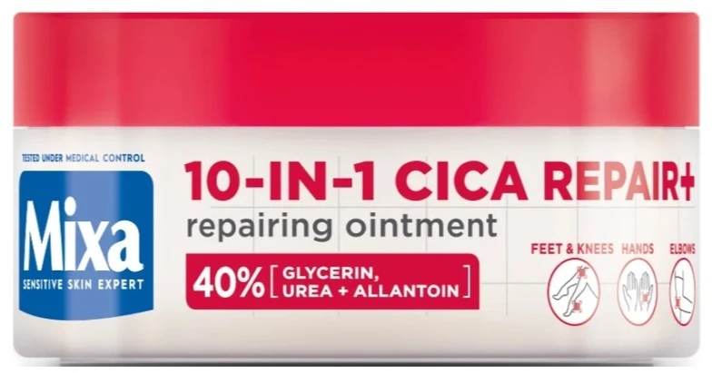 „Mixa Cica Repair+“ koncentruotas regeneruojamasis kremas 10in1, 150 ml