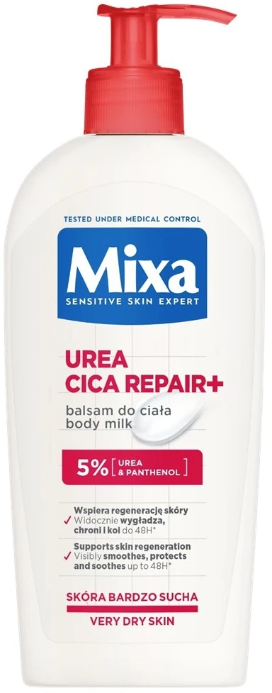 MIXA Cica Repair Regenerating Body Milk atkuriamasis kūno balzamas labai sausai ir jautriai odai, 400 ml