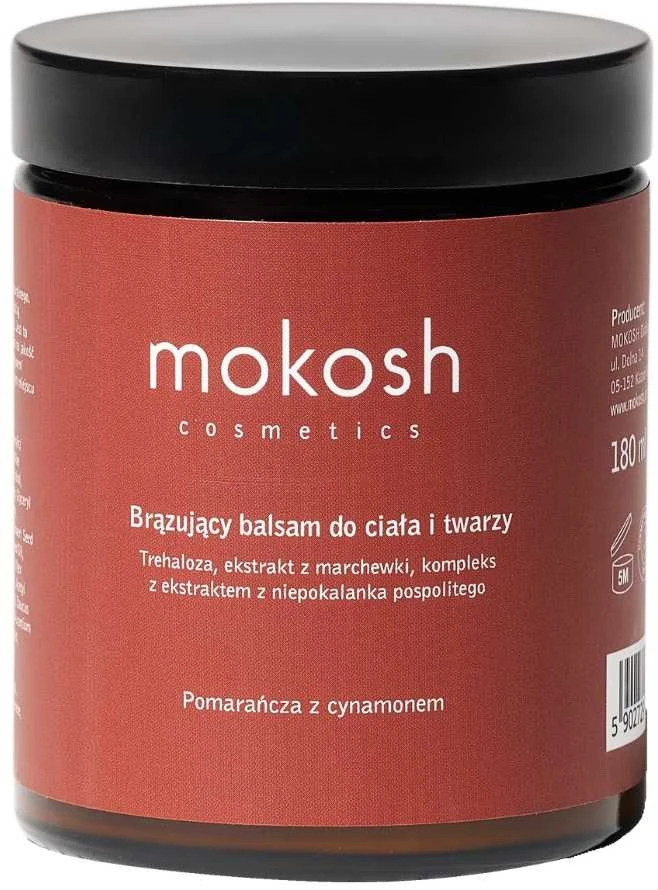 Mokosh Orange & Cinnamon savaiminio įdegio balzamas kūnui ir veidui, 180 ml