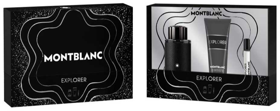 Montblanc Explorer rinkinys vyrams (kvepalai EDP, 100 ml + dušo želė, 100 ml + kvepalai EDP, 7,5 ml)