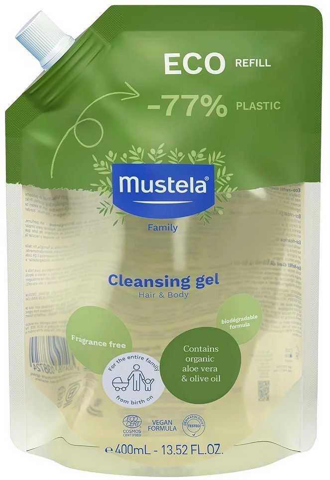 Mustela Bio Gel Šampūnas Refill, 400 ml