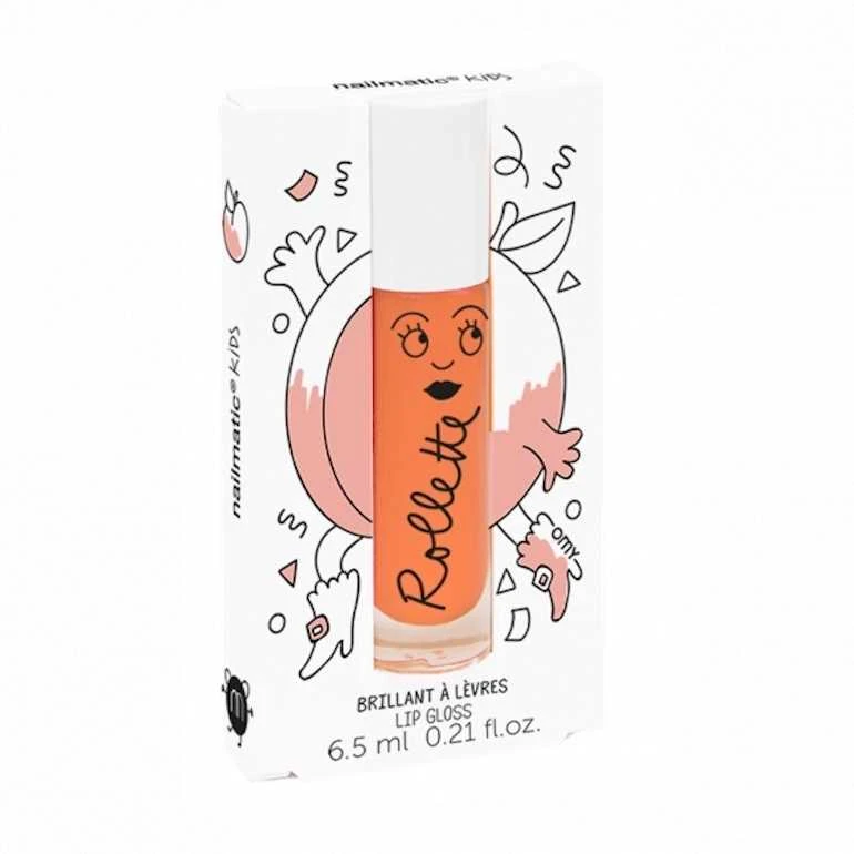 Nailmatic KIDS PEACH Rollette Lūpų blizgis Persikų skonio lūpų blizgesys, 6.5 ml