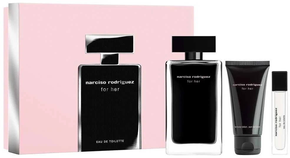 Versace Narciso Rodriguez For Her Eau De Toilette Purškiklis, 100 ml Set 3 Pieces