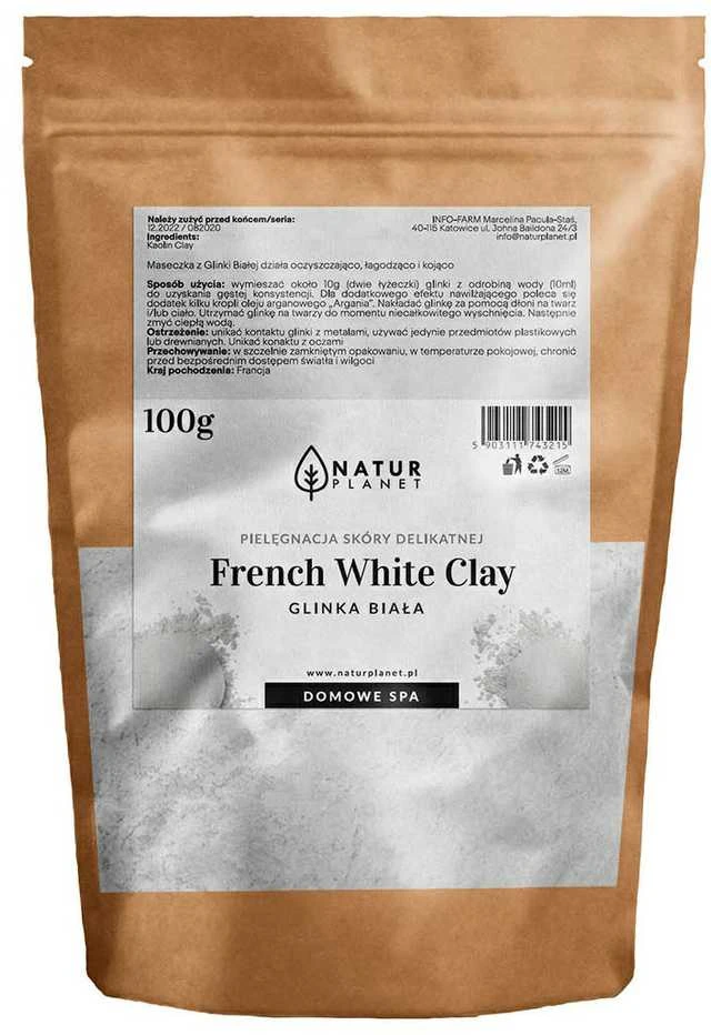 Natur Planet Original French Clay - Baltas 100g NATUR PLANET
