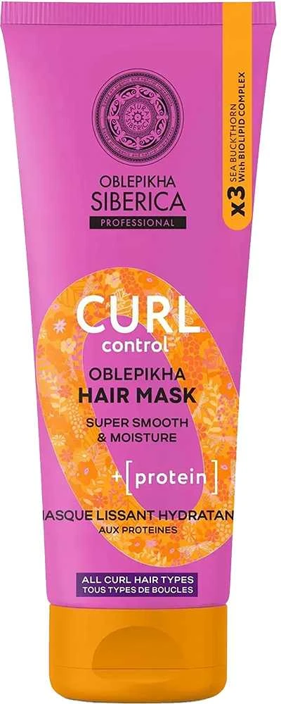 Natura Siberica Oblepikha Curl Protein Mascarilla Capilar, 200 ml