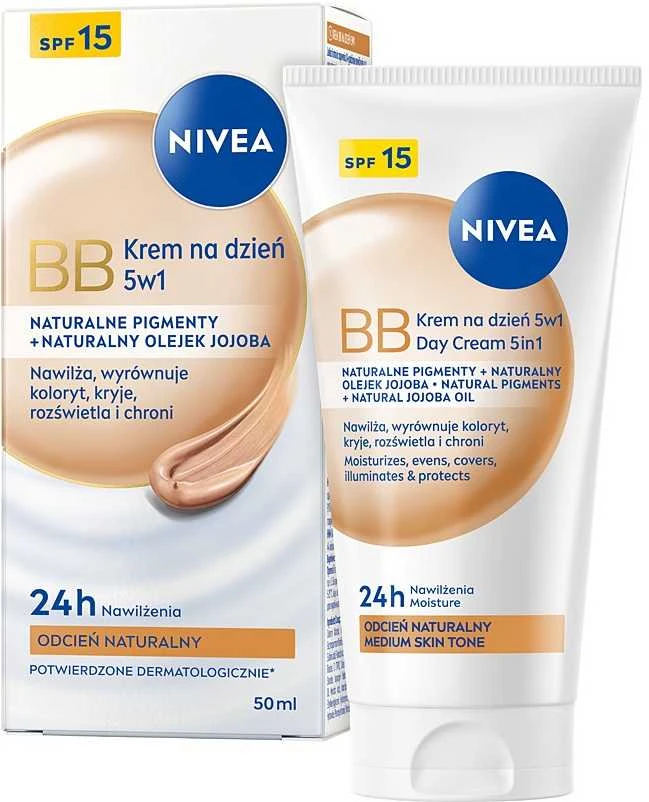 Nivea 5-in-1 BB dieninis kremas tamsus 50 ml