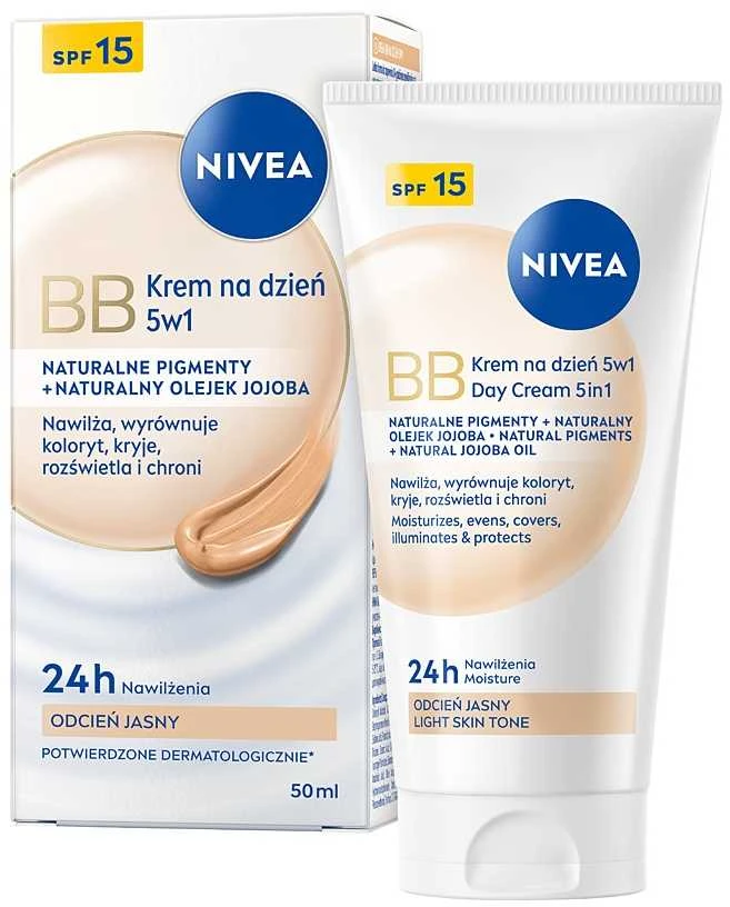 Nivea BB kremas 5 viename drėkinamasis SPF15 šviesus atspalvis