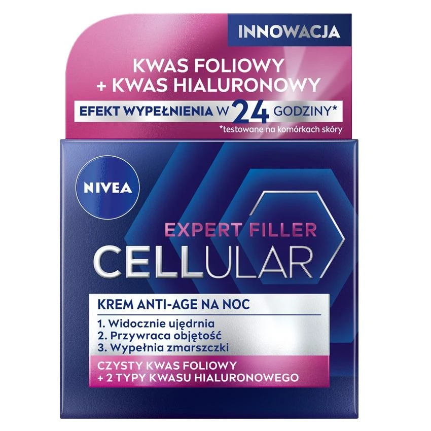 Nivea Hyaluron Cellular Filler + Stangrinamasis naktinis kremas nuo raukšlių 50ml