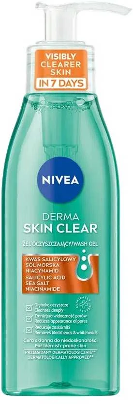 Nivea Derma Skin Clear valomasis gelis nuo netobulumų 150ml