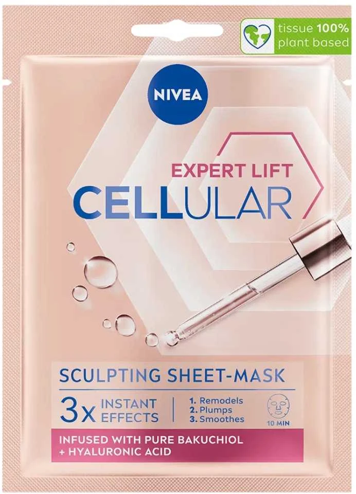 Nivea Hyaluron Cellular Filler 10 Minutes Sheet Mask Face Mask moterims, 1 vnt.