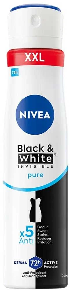 Nivea Black & White Invisible Pure dezodorantas XXL