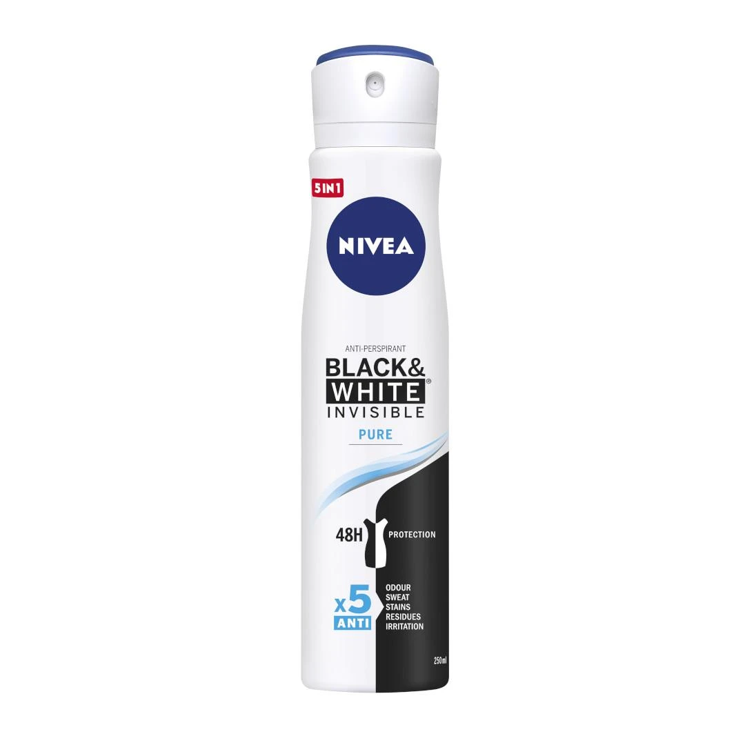 Nivea Invisible Pure 250 ml purškiamas dezodorantas