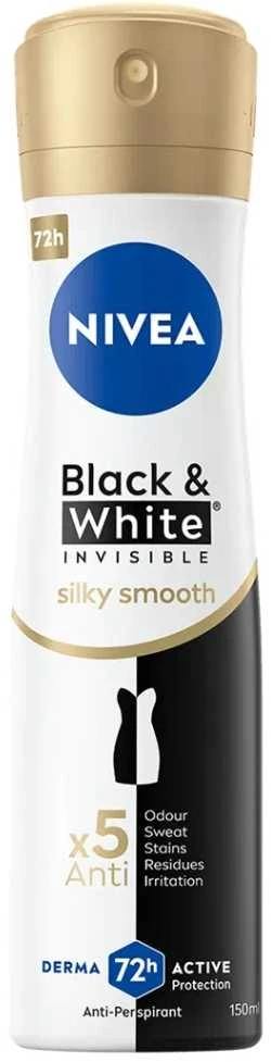 Nivea Juodas&Baltas Invisible Silky Smooth, 150 ml
