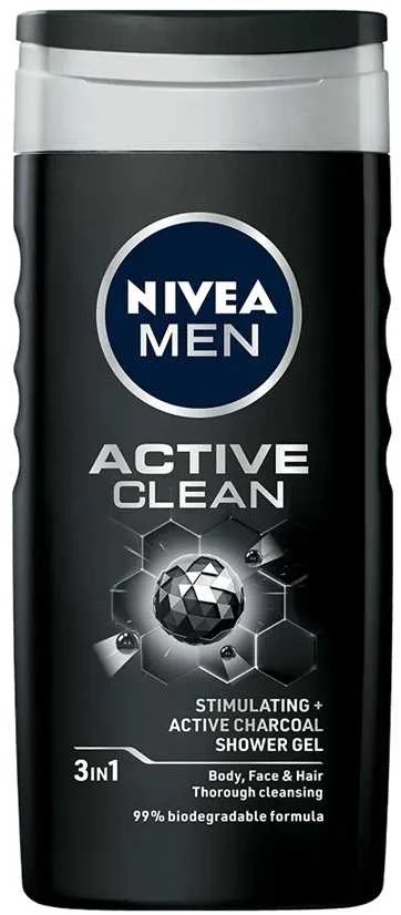 Dušo želė vyrams NIVEA Active Clean, 250 ml