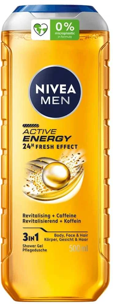 Dušo želė NIVEA Men, Active Energy, 500 ml