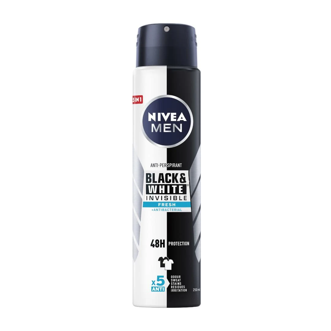 Nivea Men Black&White Fresh purškiamas dezodorantas 250 ml