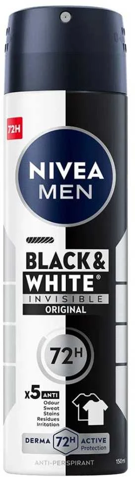 Nivea Men Juodas&Baltas Invisible Original, 150 ml