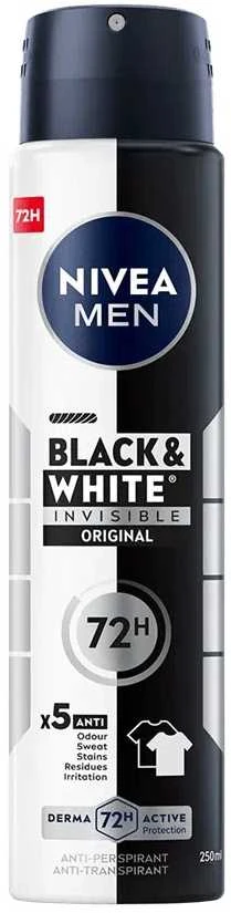 Nivea Men Black & White purškiamas dezodorantas 250 ml
