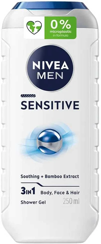 Dušo želė vyrams NIVEA Sensitive, 250 ml