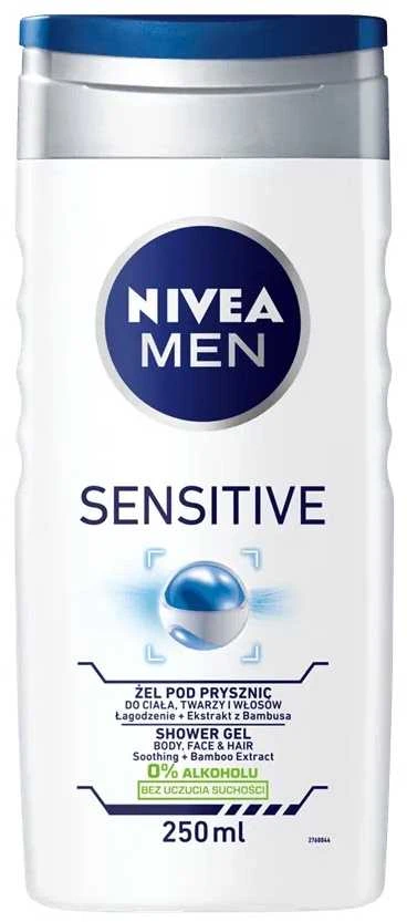 Dušo želė vyrams NIVEA Sensitive, 250 ml