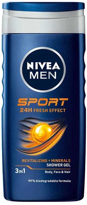 Dušo želė vyrams NIVEA Sport, 250 ml