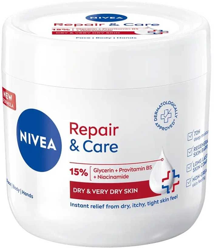 Nivea Repair & Care drėkinamasis ir regeneruojantis kremas 400ml