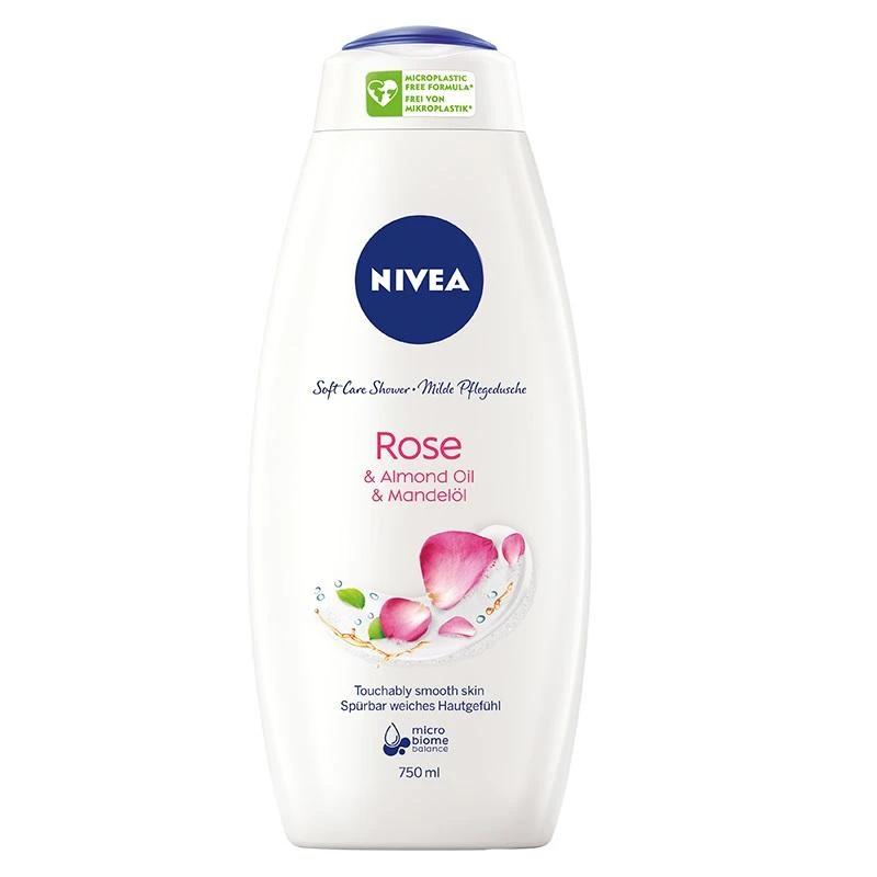 Nivea Rose & Almond Oil Dušo želė moterims, 750 ml
