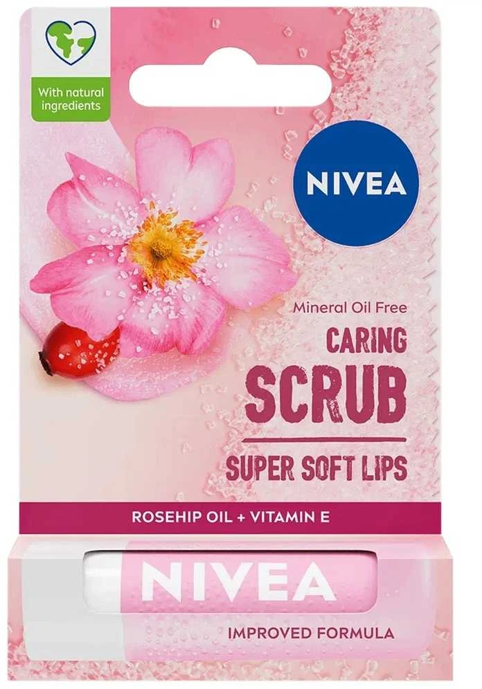 Nivea Caring Scrub Super Soft Lips, 4,8 g