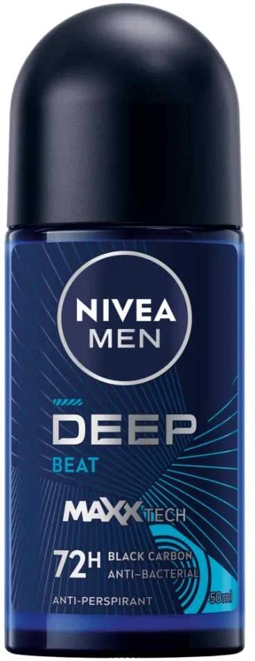 Nivea Men Deep Juodas Carbon Beat Antiperspirant vyrams, 50 ml