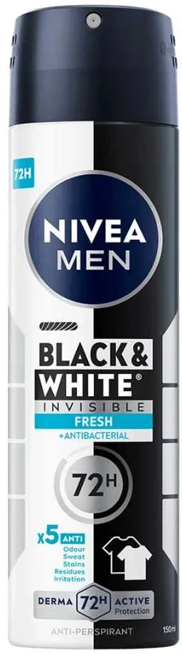 Nivea Men Invisible Fresh purškiamas antiperspirantas 150ml