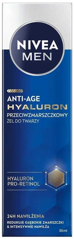 „Nivea Men Hyaluron Anti-Age Refreshing Skin Gel“ (Visage hidrogelis) 50 ml