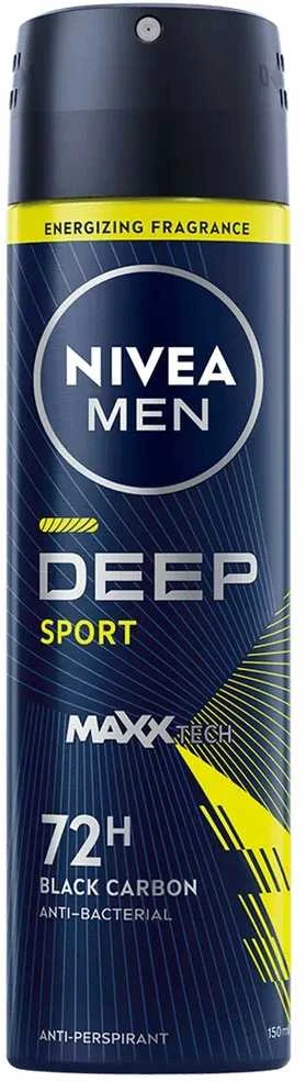 Nivea Men Deep Sport MaxxTech 150ml pakuotė