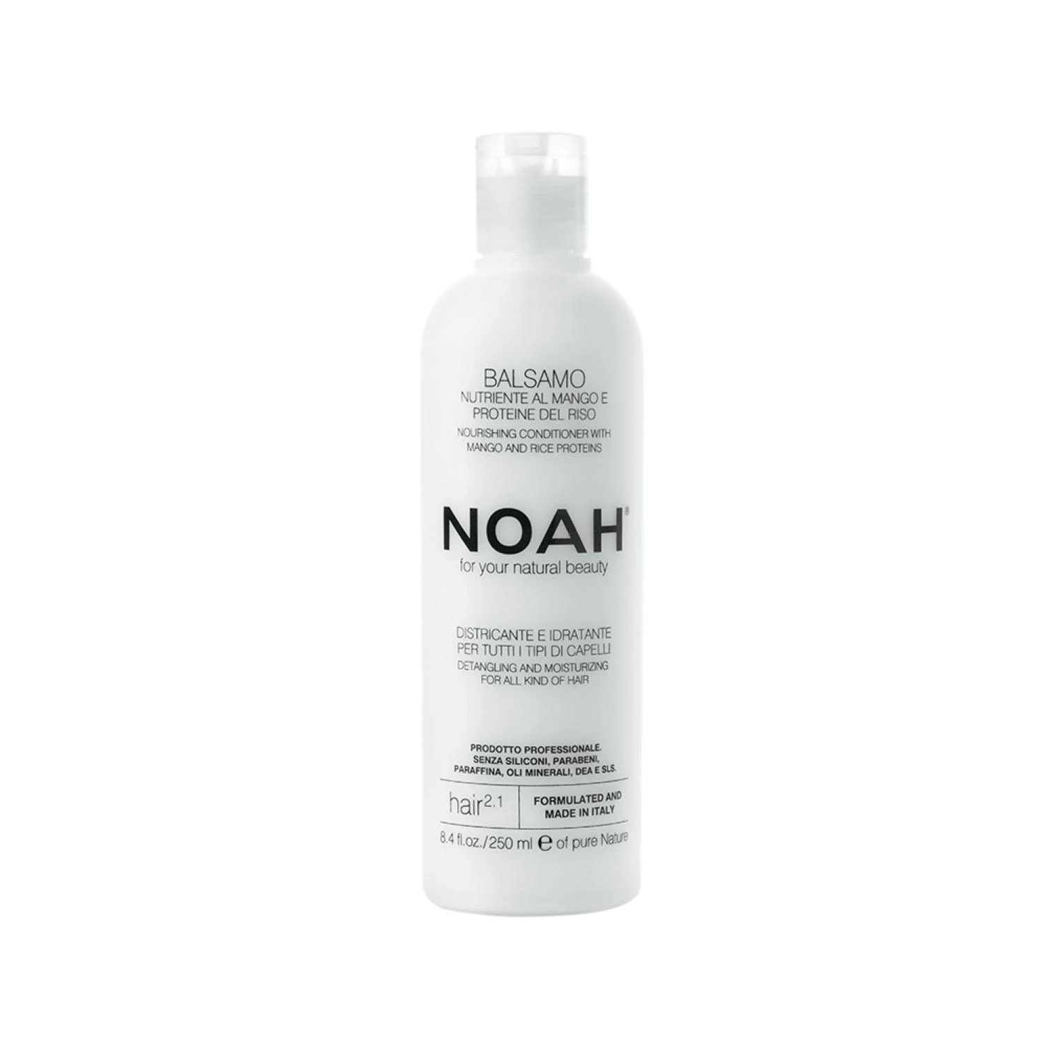Noah 2.1. maitininantis Conditioner With Mango And Rice Proteins Maitinamasis balzamas lengvinantis plaukų iššukavimą, 250 ml