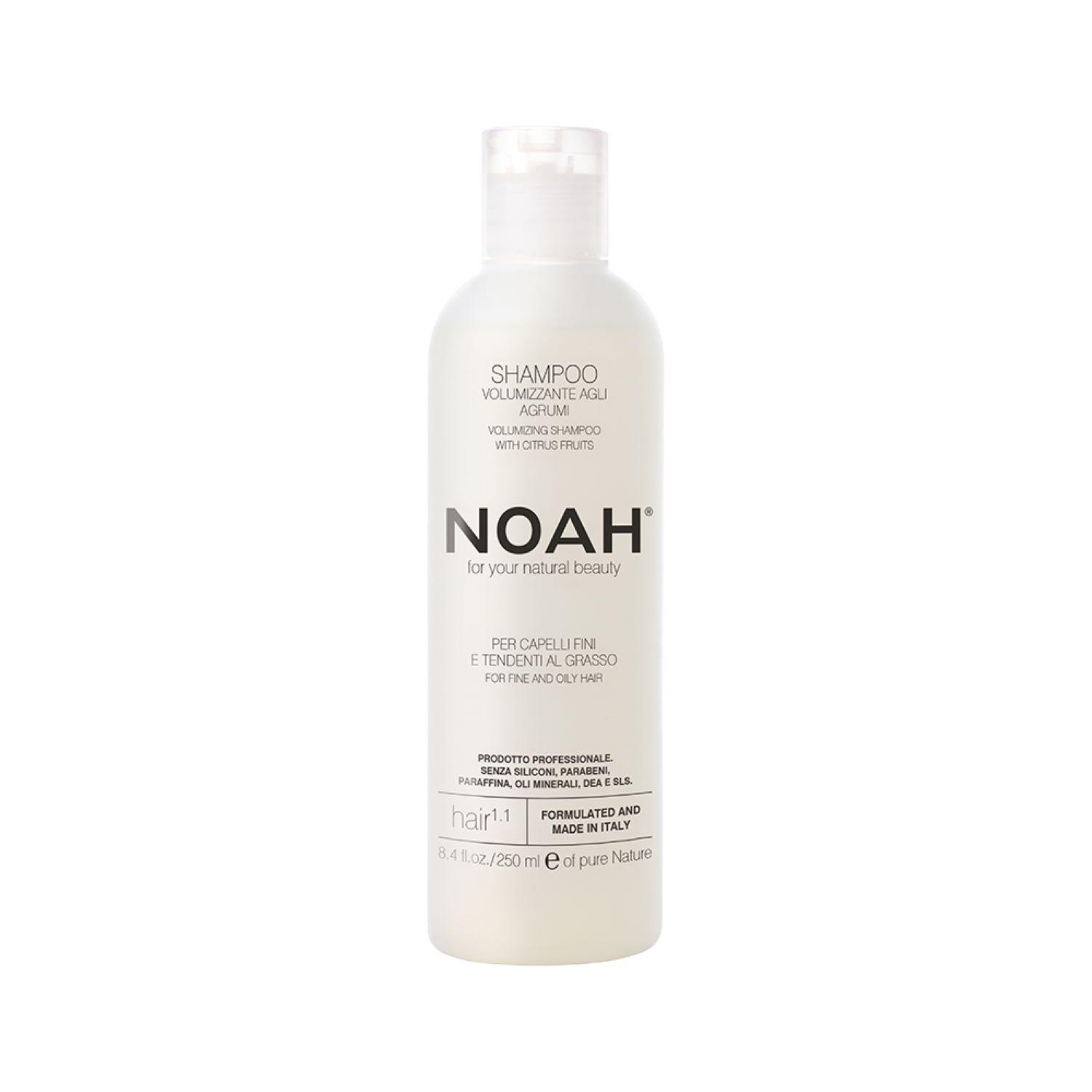 Noah 1.1. Thickening Šampūnas With Citrus Fruits Šampūnas besiriebaluojantiems plaukams, 250 ml