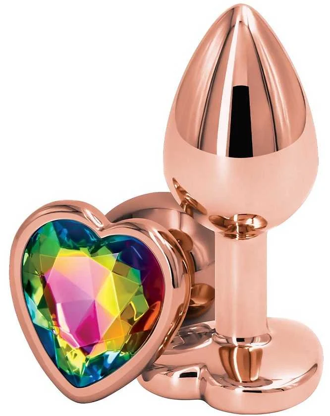 Ns novelties GALINĖ TURTAS ROSE GOLD HEART S RAINBOW